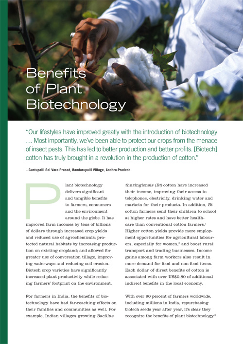 Benefits of Plant Biotechnology Agricultural Biotechnology